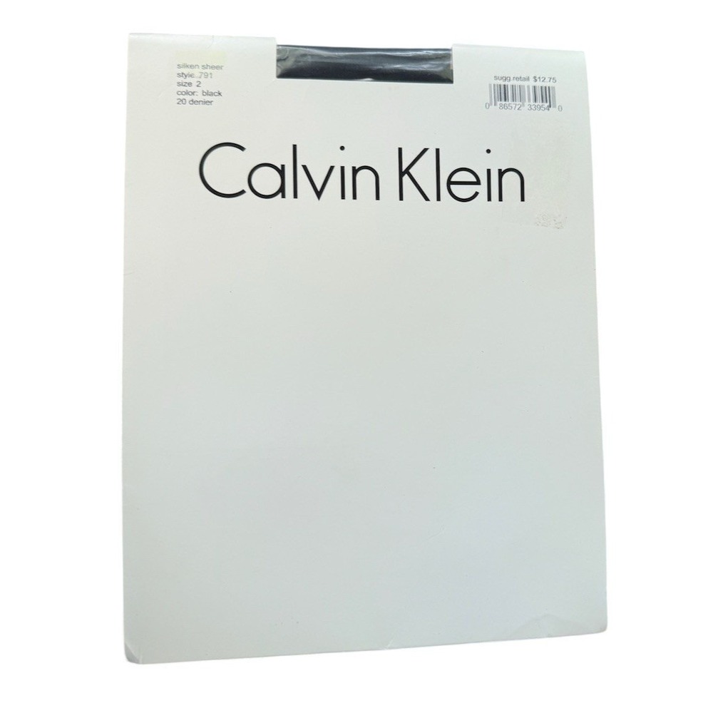 Calvin Klein Silken Sheer Pantyhose Womens One Size Black 20 Denier 1 Pair black